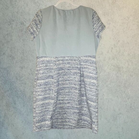 Seraphine Maternity Dress Women's Size 14 Blue Short Sleeve Knee Length Shift - Picture 5 of 16